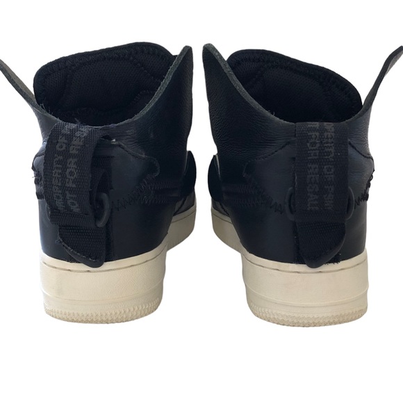Psny x Nike Air Force 1 “Black/Black Sail” EUC Sz 8 - Picture 7 of 14